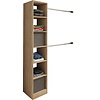 ebuy24 Dacho2 kledingkast kast met 2x ophangstang 6 planken eik decor.