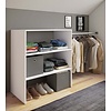 ebuy24 Dacho1 kledingkast kast met 1x ophangstang 3 planken wit.