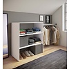 ebuy24 Dacho1 kledingkast kast met 1x ophangstang 3 planken wit.