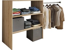 ebuy24 Dacho1 kledingkast kast met 1x ophangstang 3 planken eik decor.