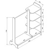 ebuy24 Lempu kledingkast kast met ophangstang 4 planken antraciet.