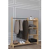 ebuy24 Lempu kledingkast kast met ophangstang 4 planken eik decor.