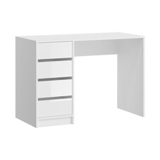 ebuy24 Emma kaptafel 4 laden hoog glans wit,wit.