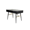 ebuy24 GoldDesk bureau met plank en lade 110x60 cm zwart.