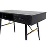 ebuy24 GoldDesk bureau met plank en lade 110x60 cm zwart.
