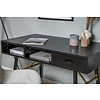 ebuy24 GoldDesk bureau met plank en lade 110x60 cm zwart.
