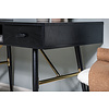 ebuy24 GoldDesk bureau met plank en lade 110x60 cm zwart.