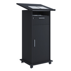 ebuy24 Meeta bureau , bureau 1 deur, 1 plank en 1 ladezwart.