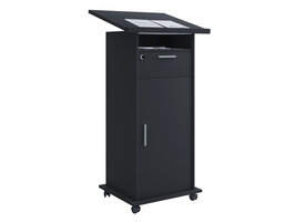 ebuy24 Meeta bureau , bureau 1 deur, 1 plank en 1 ladezwart.