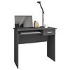 ebuy24 ArusaL bureau 1 lade 1 plank antraciet.