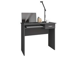 ebuy24 ArusaL bureau 1 lade 1 plank antraciet.