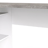 ebuy24 Plus bureau Hoekbureau met 3 legplanken en 2 laden, wit/betondecor.