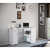 ebuy24 Linzia bureau 1 deur, 1 lade en 2 vakkenwit.