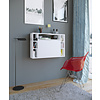 ebuy24 Wandila bureau , laptopbureau aan de muur en 7 vakkenwit.