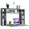 ebuy24 Wandila bureau , Laptopbureau wand en 7 vakkenGrijs.