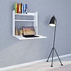 ebuy24 Dralis bureau bureau wandmontage 1 kleppe 1 plank wit.