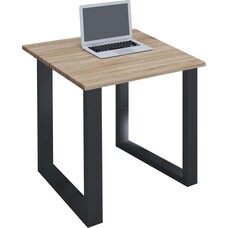 ebuy24 LonaU bureau 80x50cm eik decor, zwart.