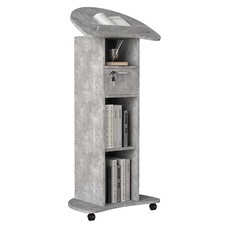 ebuy24 RedolaM kantoor wandkast met tafelblad, lessenaar 1 lade 2 planken beton decor.