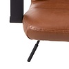 ebuy24 Flaro kantoorstoel met armleuningen PU kunstleer bruin.