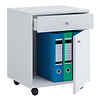 ebuy24 Masola kommode , archiefkast op wielen, 1 lade en 1 deurwit.