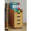 ebuy24 Konal Mini kommode , archiefkast op wielen, 1 plank en 4 ladenBeuken decor.