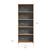 ebuy24 Mason kantoor wandkast 80cm 4 planken grijs,eik decor.