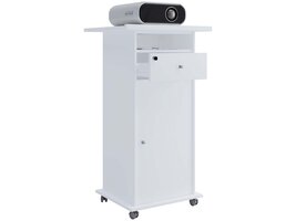 ebuy24 Neta kantoor wandkast voor projector 1 deur 1 lade wit.