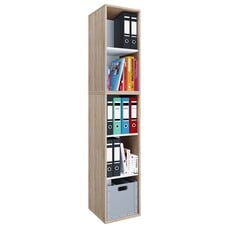 ebuy24 LonaIXXL kantoor wandkast 5 planken eik decor.