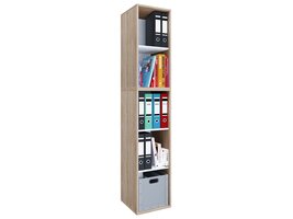 ebuy24 LonaIXXL kantoor wandkast 5 planken eik decor.