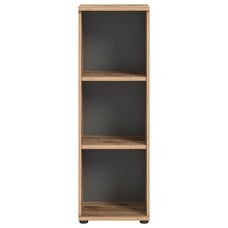 ebuy24 Mason kantoor wandkast 2 planken grijs,eik decor.