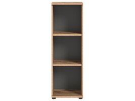 ebuy24 Mason kantoor wandkast 2 planken grijs,eik decor.