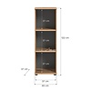 ebuy24 Mason kantoor wandkast 2 planken grijs,eik decor.