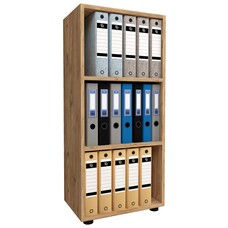 ebuy24 Ulas3 kantoor wandkast 3 planken eik decor.