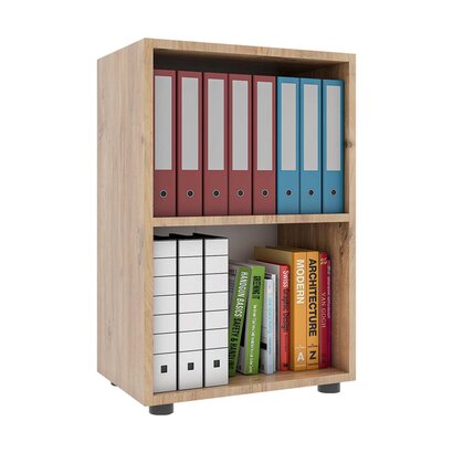 ebuy24 Ulas2 kantoor wandkast 2 planken eik decor.