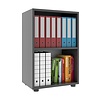 ebuy24 Ulas2 kantoor wandkast 2 planken antraciet.