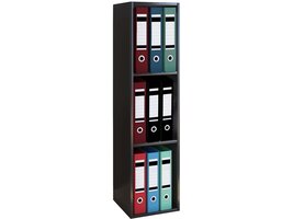 ebuy24 Offas3 kantoor wandkast 3 planken zwart.