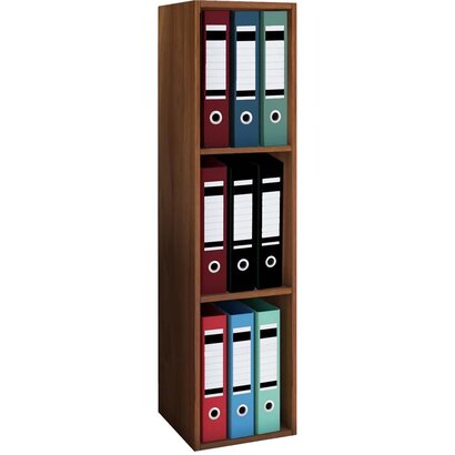 ebuy24 Offas3 kantoor wandkast 3 planken nootboom decor.