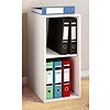 ebuy24 LonaIL kantoor wandkast 2 planken wit.