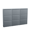 ebuy24 Pisa schoenenkast grijs metaal met 9 vakken.