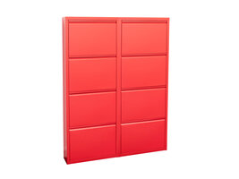 ebuy24 Pisa schoenenkast rood metaal met 8 vakken.