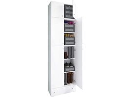 ebuy24 LonaXXL schoenenkast 6 deuren 1 lade wit.