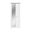 ebuy24 Michigan schoenenkast 1 spiegel deur, 1 deur mat wit,eik decor,wit.