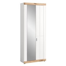 ebuy24 Laredo schoenenkast kledingkast 2 deuren , 1 ophangstang mat wit,eik decor,wit.