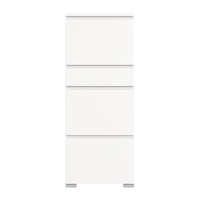 ebuy24 Shoelove schoenenkast 3 kleppen, 1 lade 60x151cm wit.