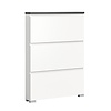 ebuy24 Shoelove schoenenkast 3 kleppen 95x130cm wit,grijs.