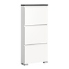 ebuy24 Shoelove schoenenkast 3 kleppen 60x130cm wit,grijs.