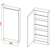 ebuy24 FulisaHT schoenenkast 1 deur wit.