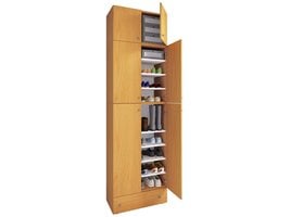 ebuy24 LonaXXL schoenenkast 6 deuren 1 lade beuken decor.