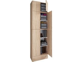 ebuy24 LonaXXL schoenenkast 6 deuren 1 lade eik decor.