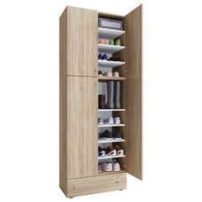 ebuy24 LonaXXL schoenenkast 4 deuren 1 lade eik decor.